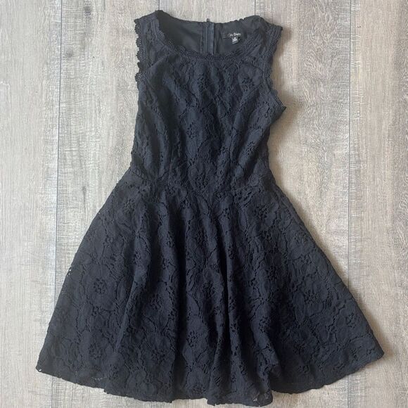 City Studio Black Lace Mini Dress - Picture 2 of 5
